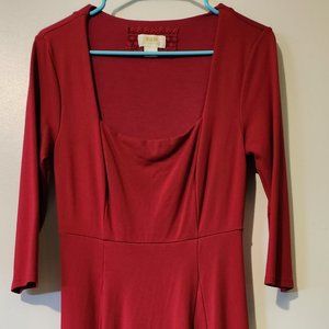 Red long dress